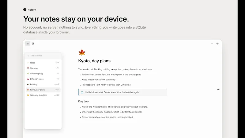 notem screenshot 1 (video preview)