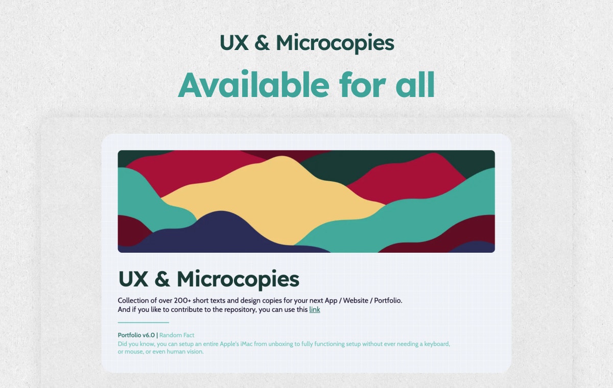 UX & Microcopies Repository media 1