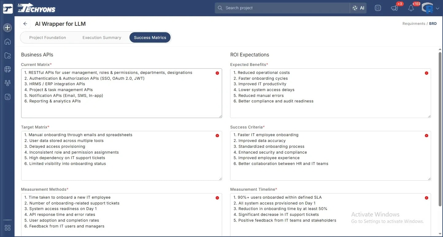 Techyons AI-Drafts - Screenshot 2 showing product features and functionality