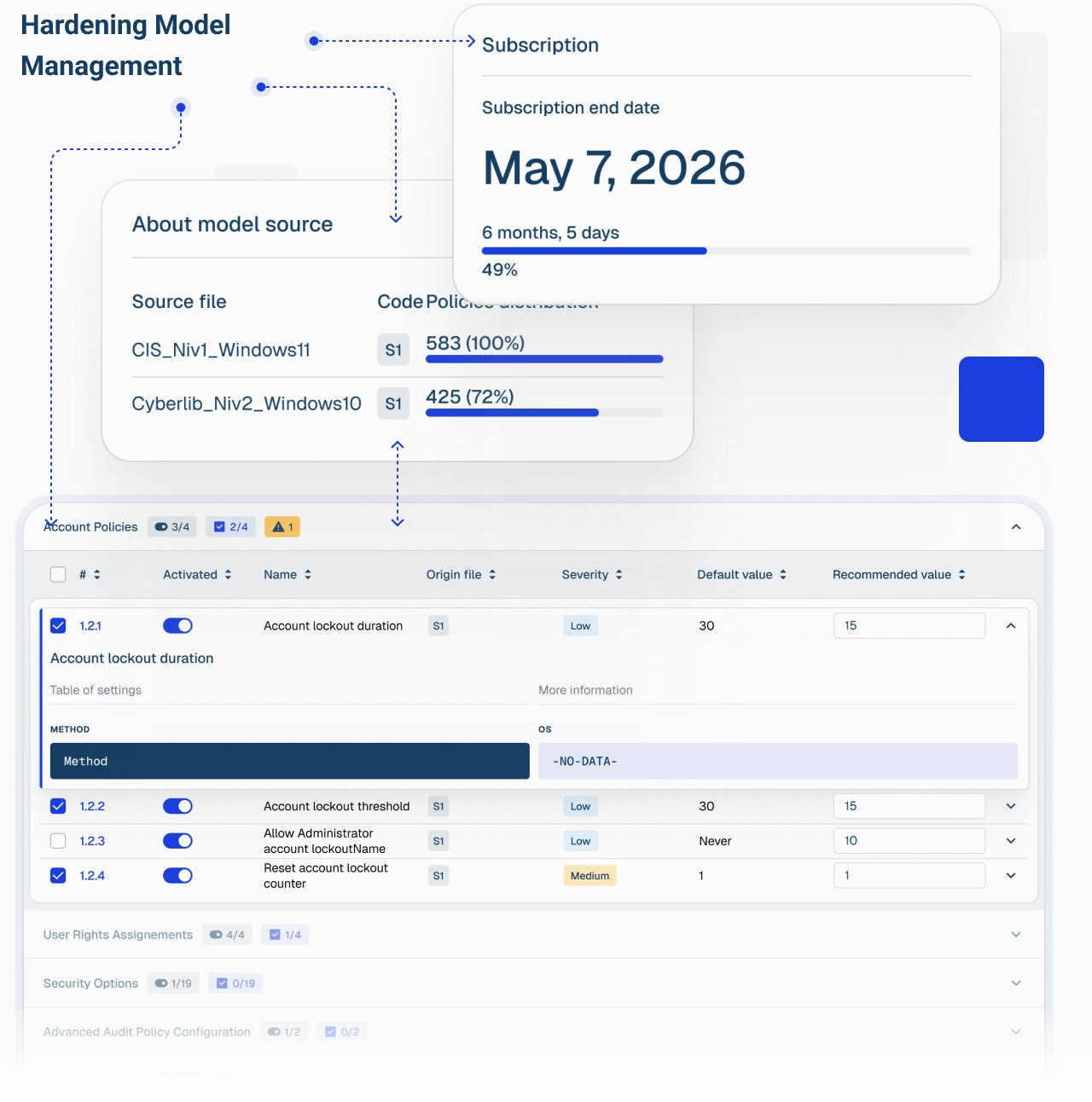 Endpoint Hardening Made Easy - Main screenshot showing features and interface
