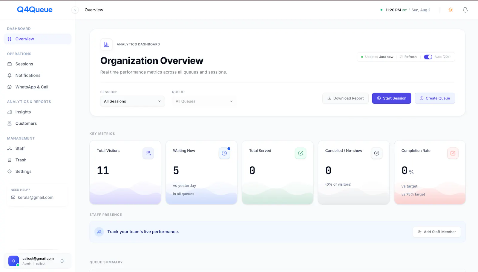 Q4Queue screenshot 1