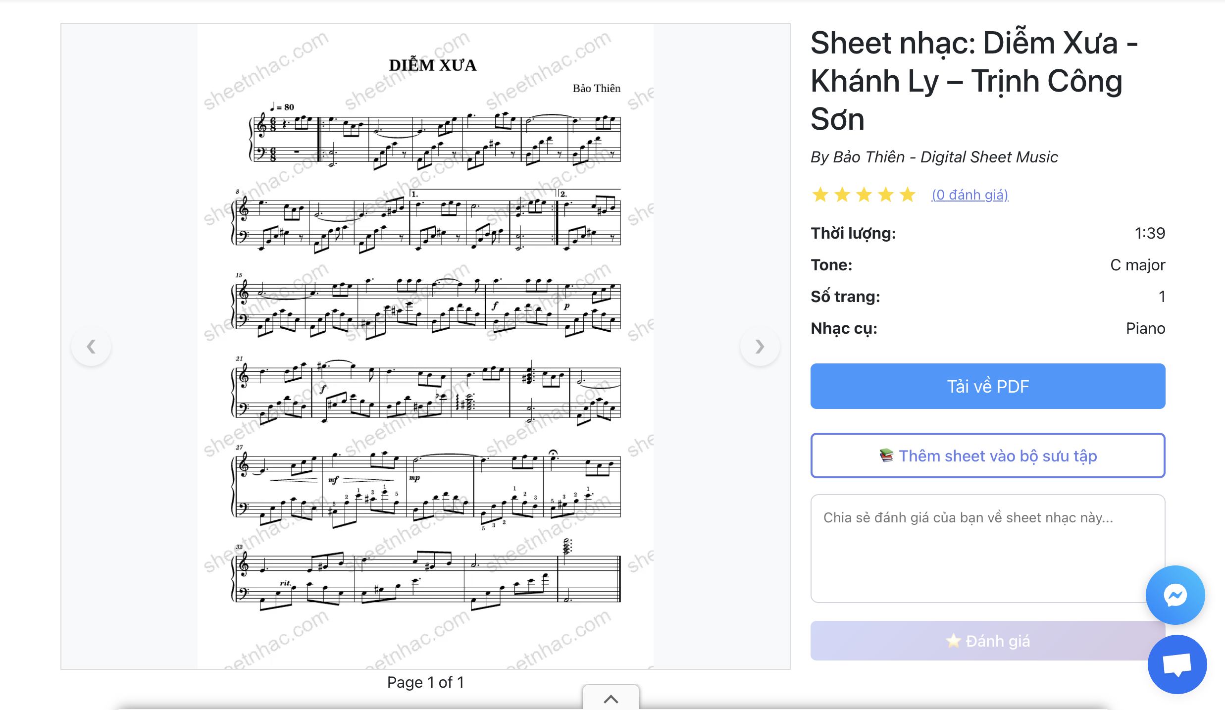 SheetNhac - Screenshot 2 showing product features and functionality
