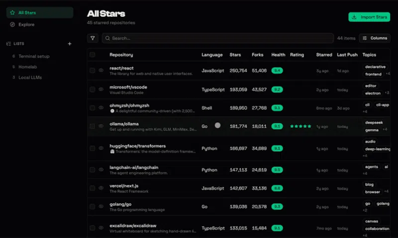 Stars Organizer screenshot 4