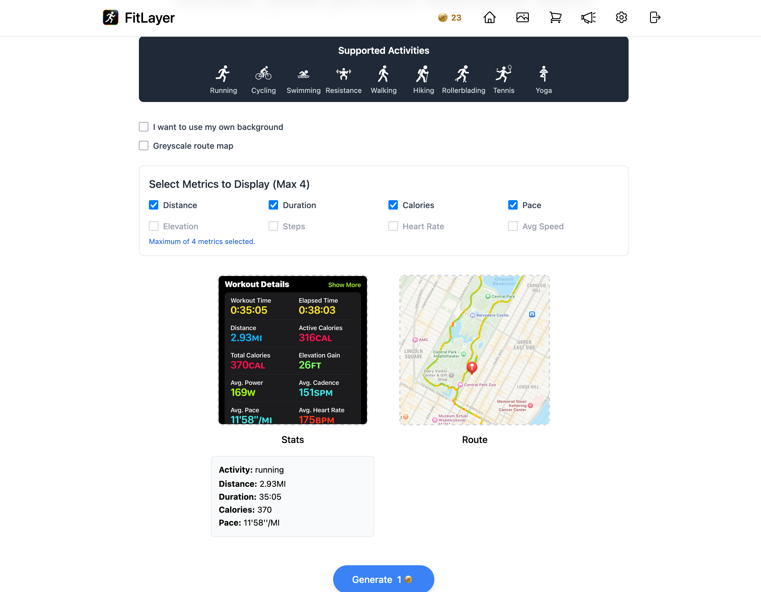 FitLayer - Turn your workout into social media piece of Art media 2