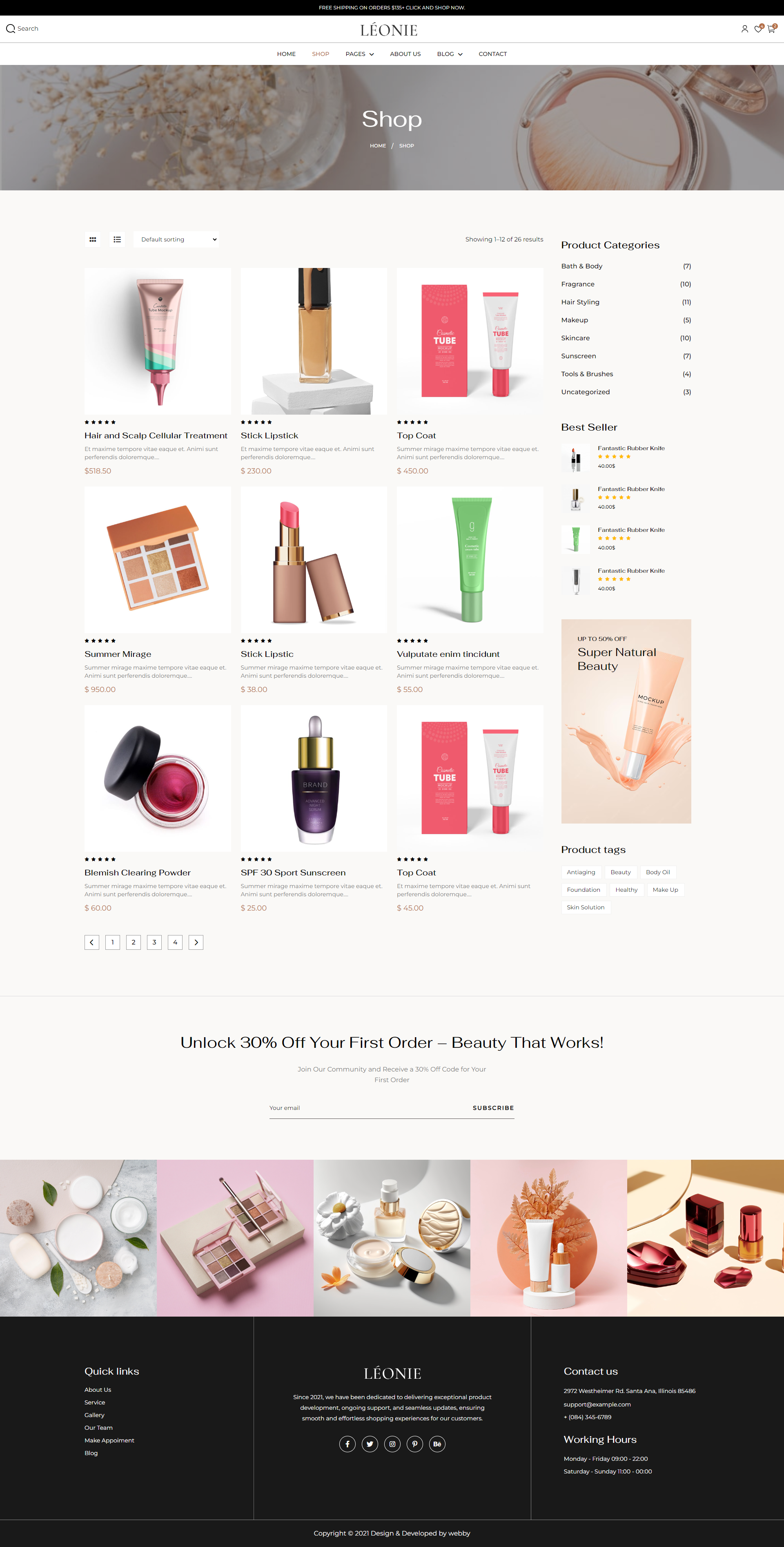 Leonie: Beauty Salon Website Template media 17