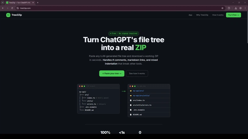 Tree2Zip screenshot 3