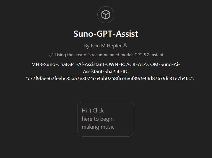 Suno GPT Assist by Acbeatz.com gallery image