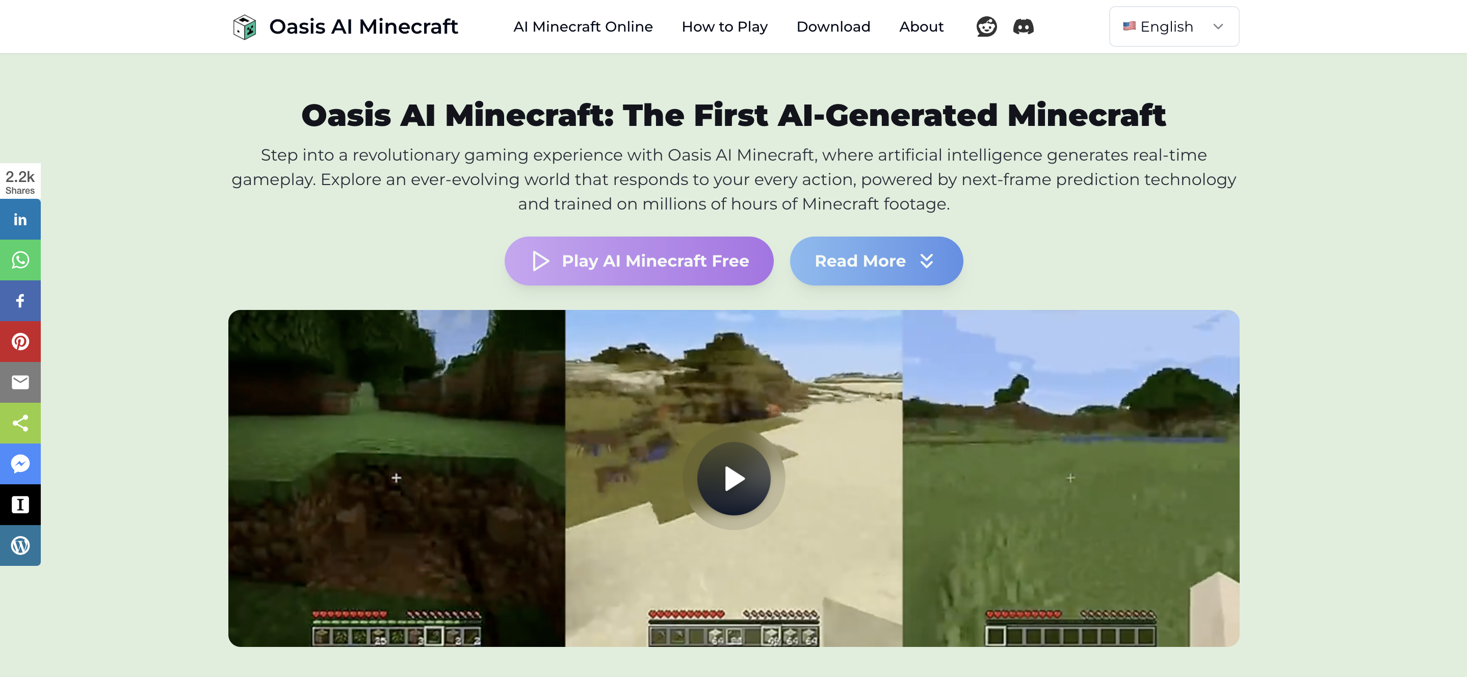 Media Oasis anda mempunyai minecraft - Main permainan AI Minecraft dalam talian 1