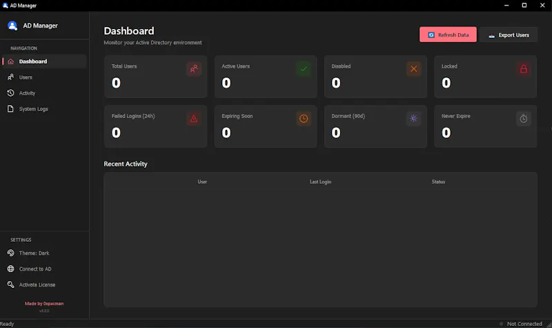 AD Manager Professional Edition screenshot 1