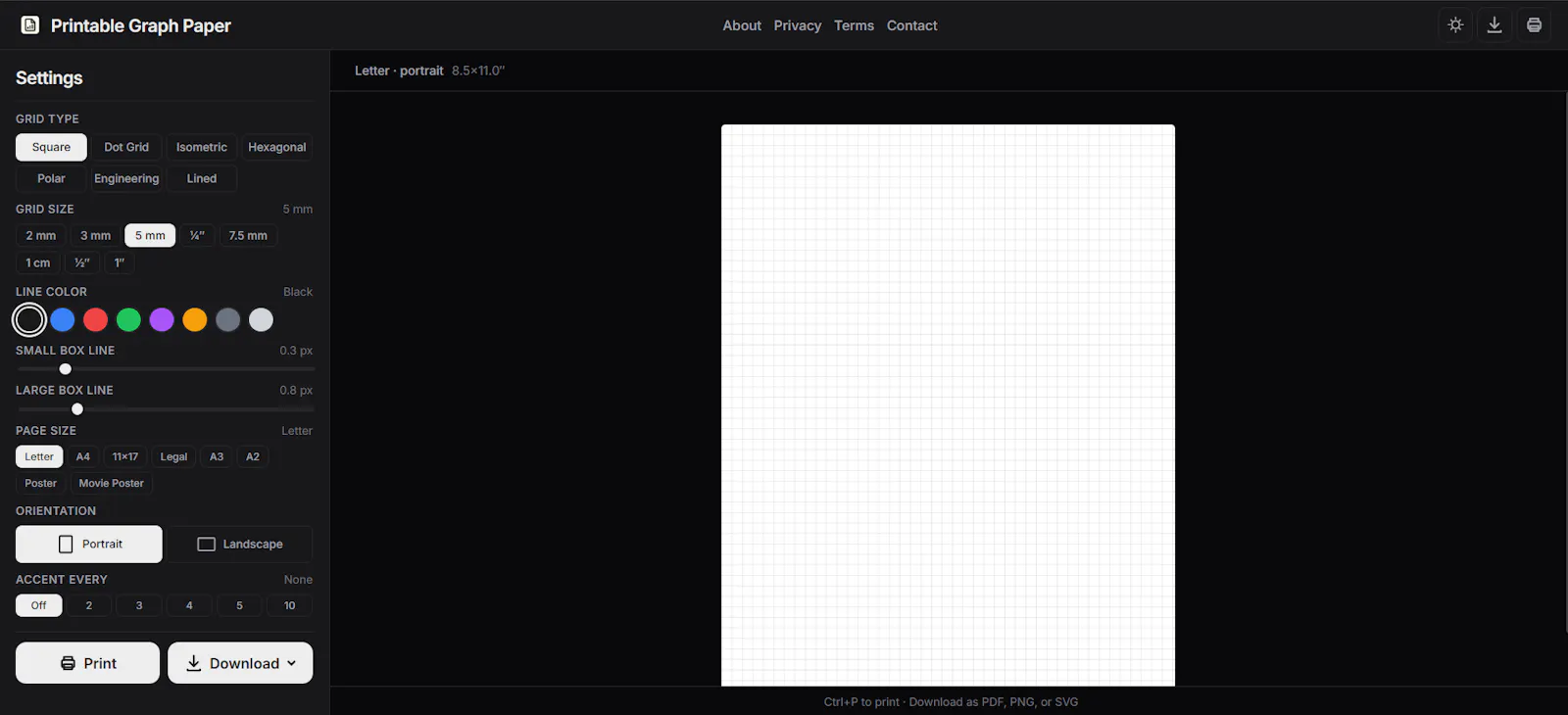 Printable Graph Paper screenshot 2