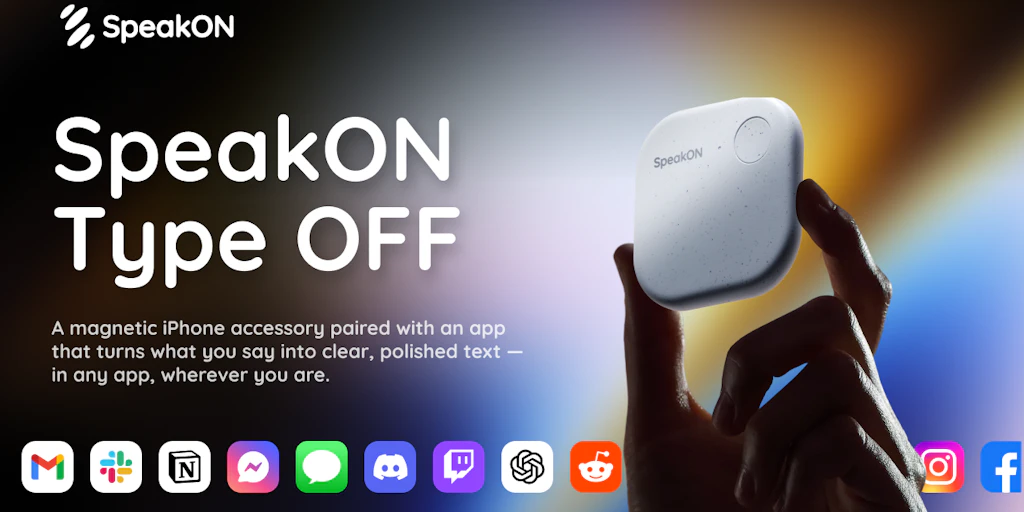 SpeakON:為後鍵盤時代打造的 MagSafe AI 裝置