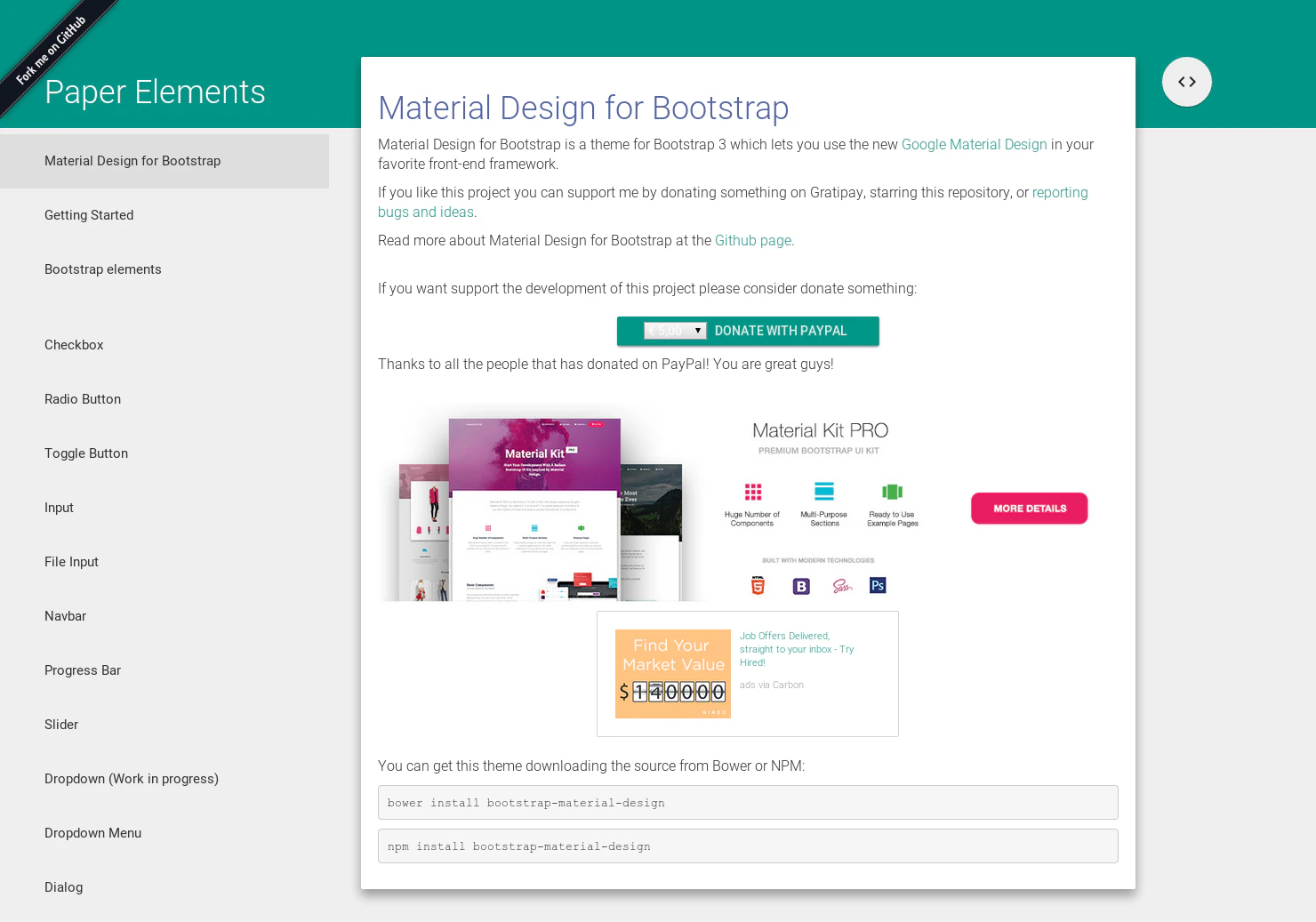 Bootstrap Material Design