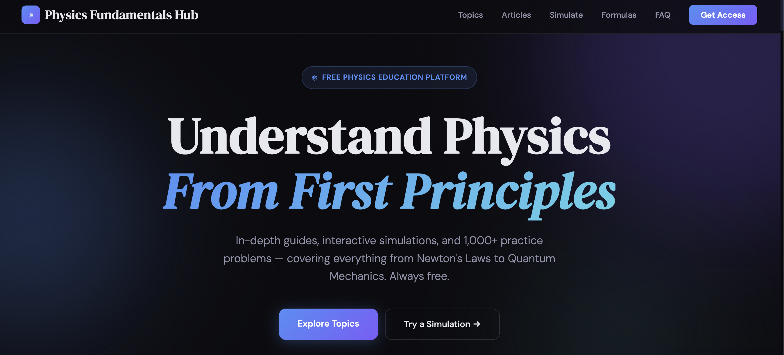 PhysicsFundamentalsHub