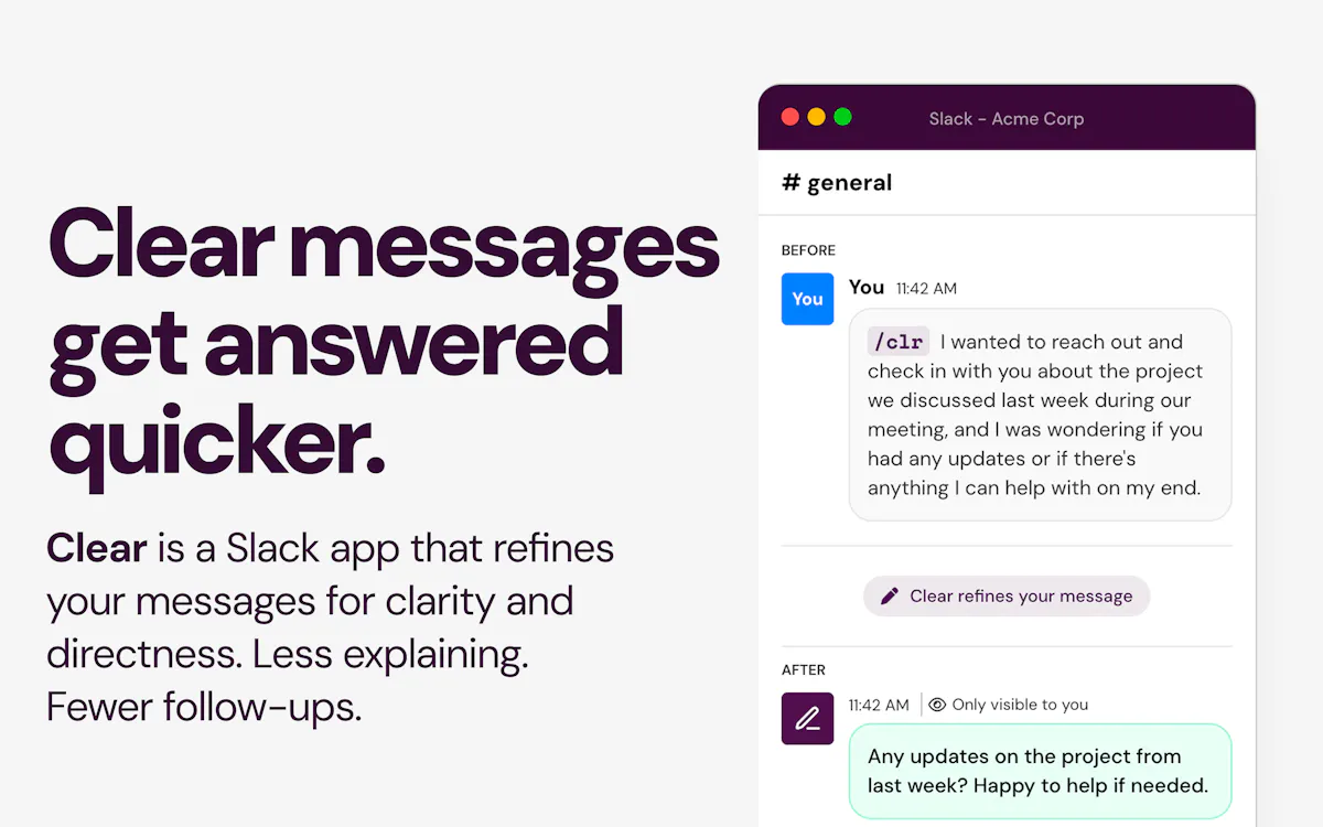 Clear for Slack