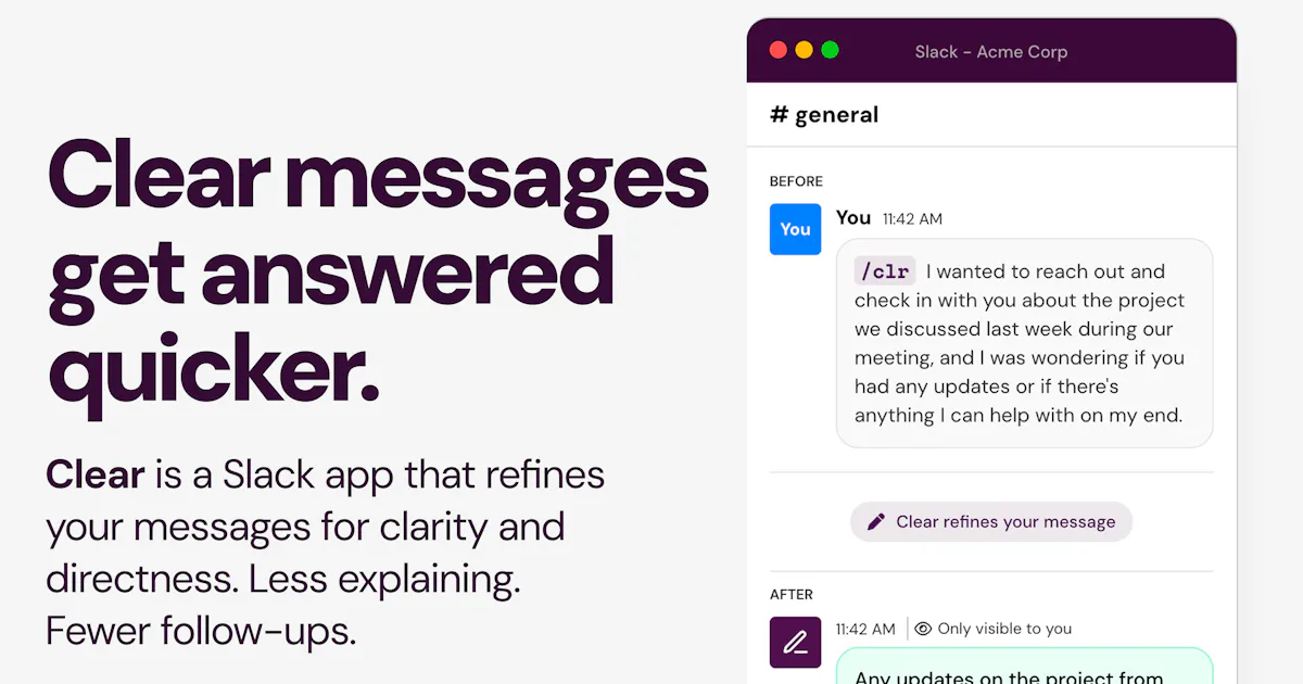 Clear for Slack