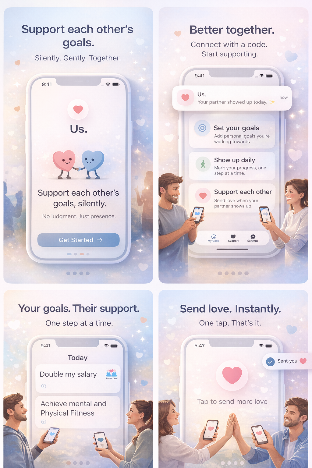 Couples supporting each other (iOS app) gallery image