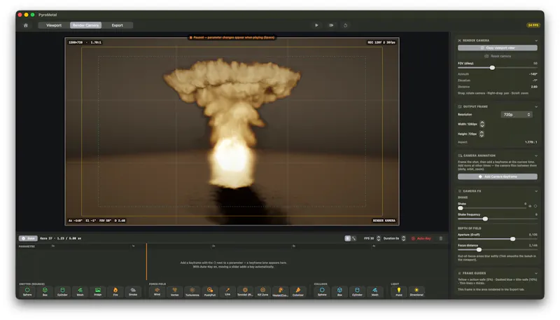 PyroMetal — Pyro simulation, on Metal screenshot 2