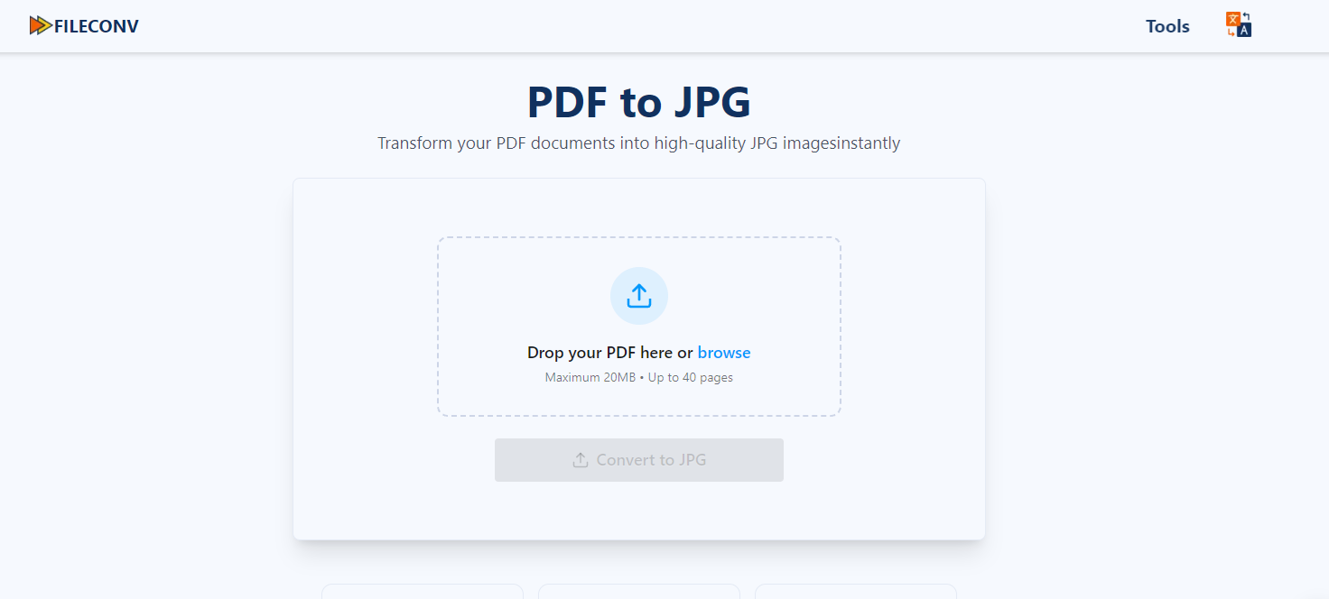 PDF to JPG by FileConv - Screenshot 2 showing product features and functionality