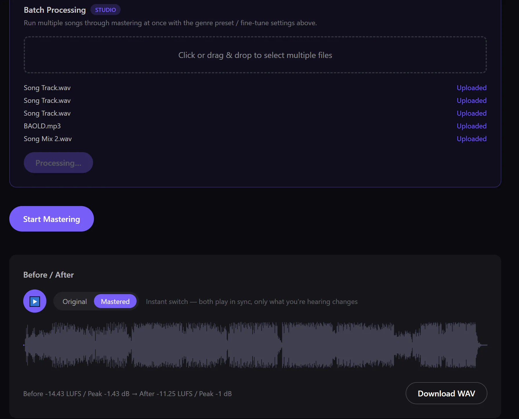 AI Mastering Studio gallery image