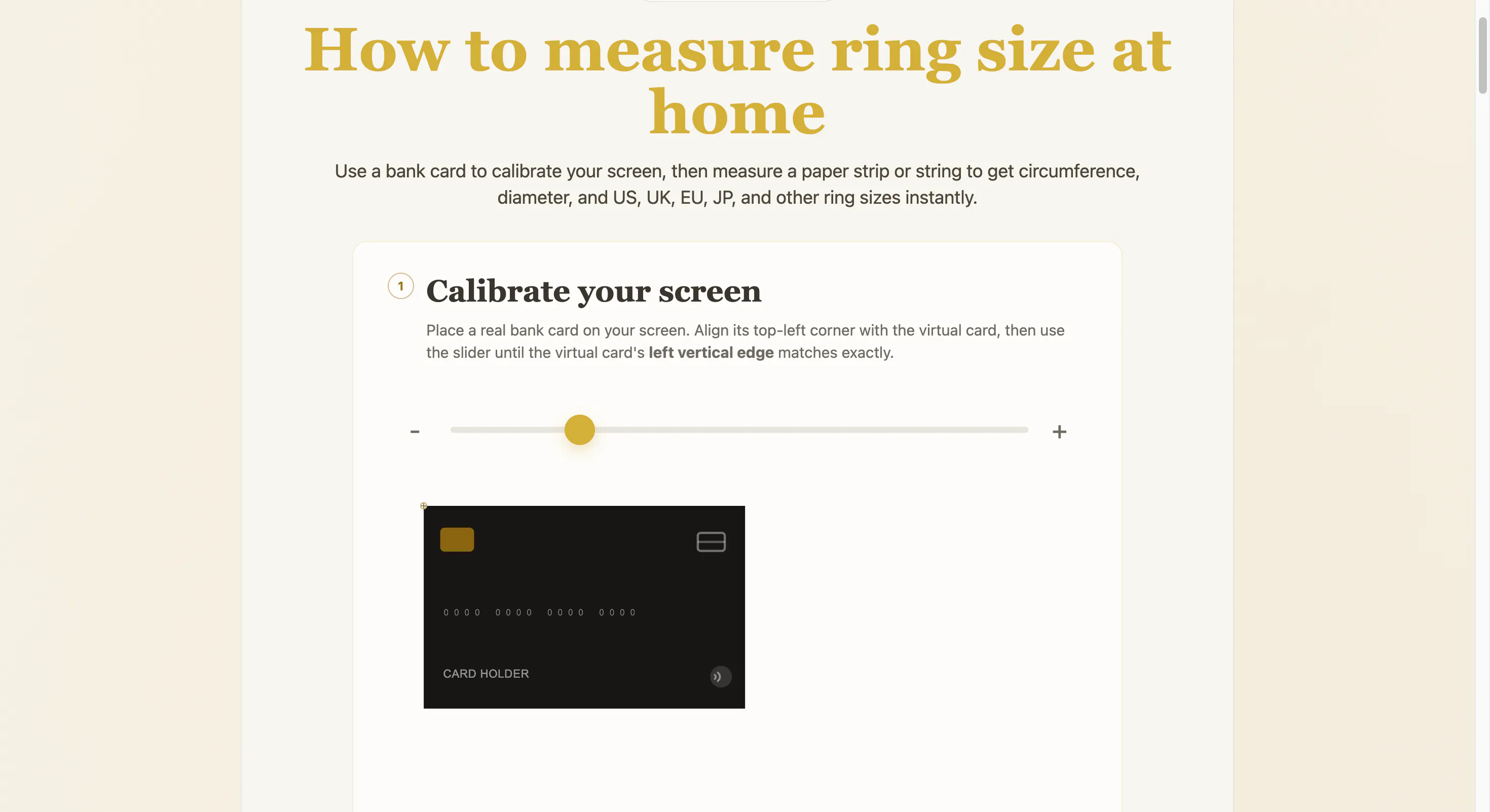 Measure ring size at home gallery image