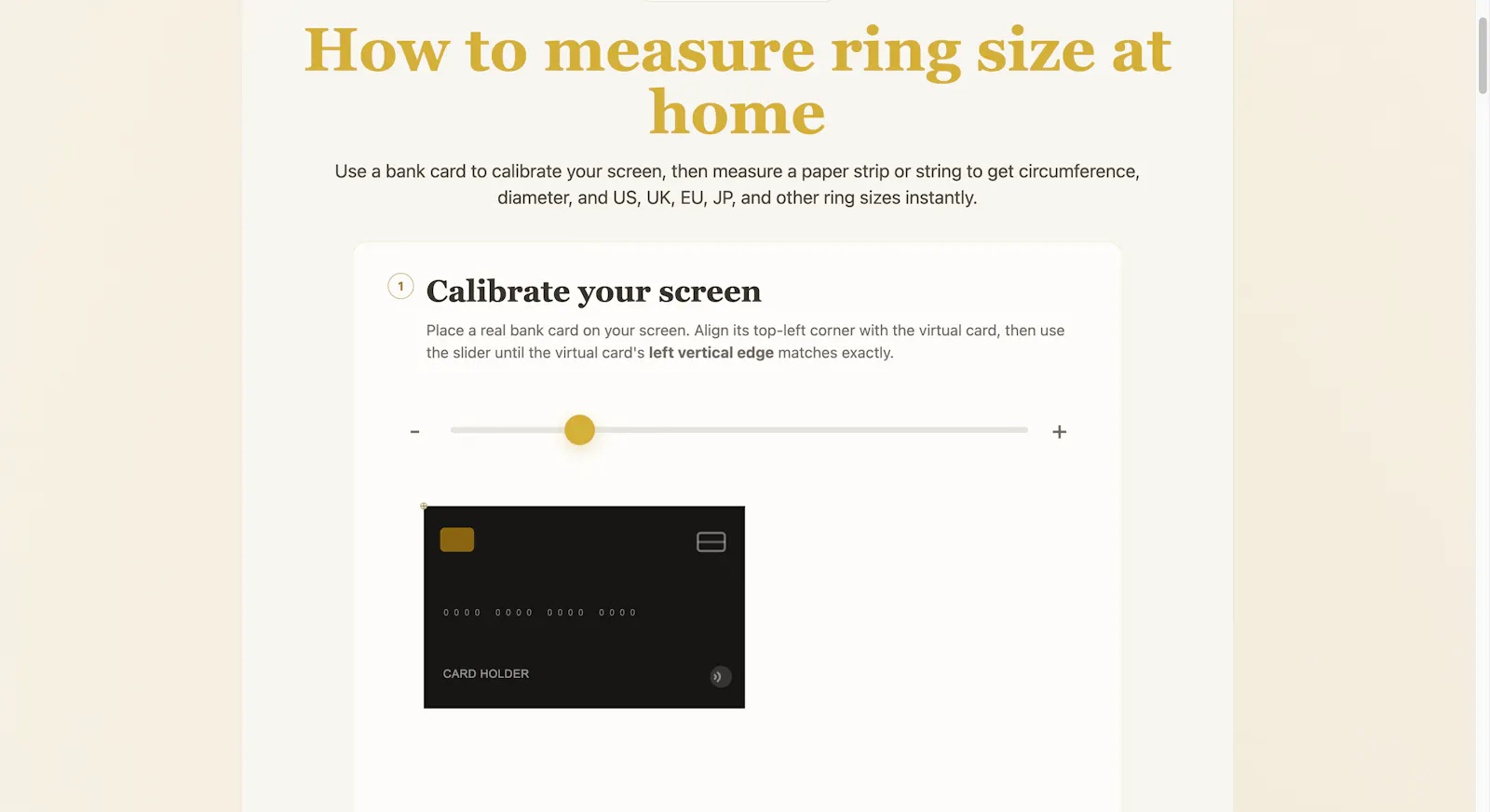 Measure ring size at home screenshot 2