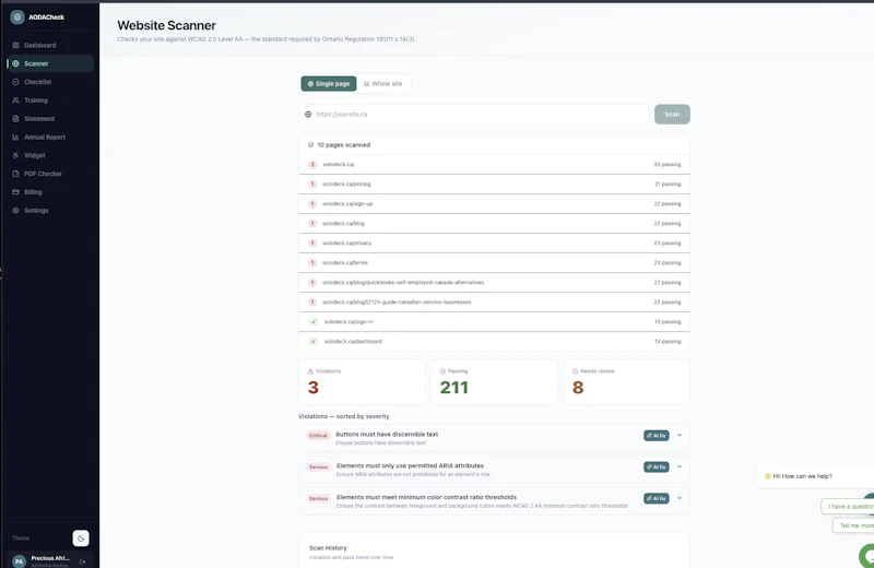 AODACheck screenshot 1