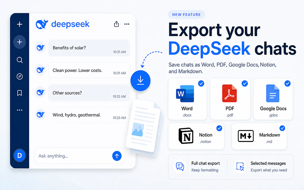 Chat Exporter for DeepSeek gallery image
