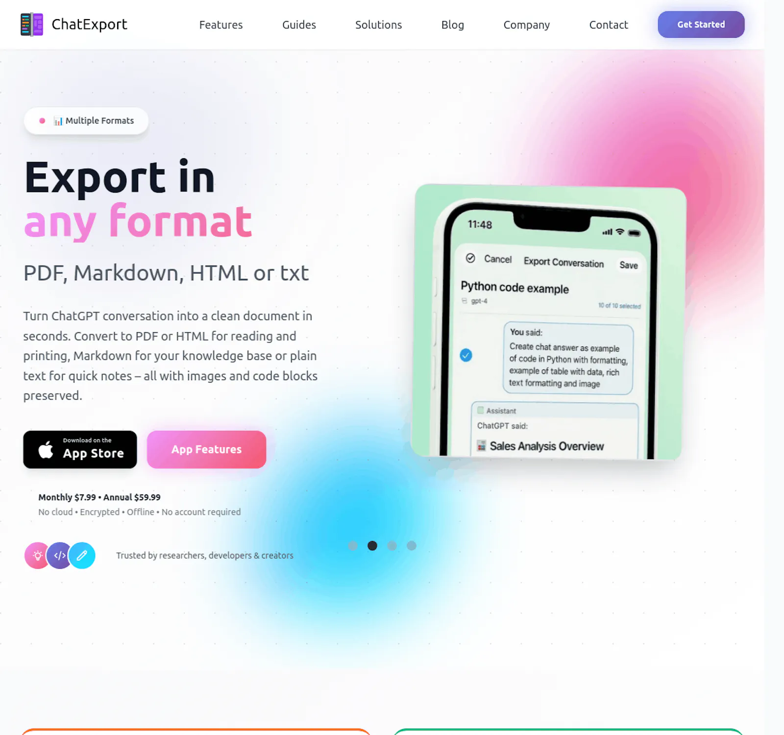 ChatExport 1.1.1 screenshot 1