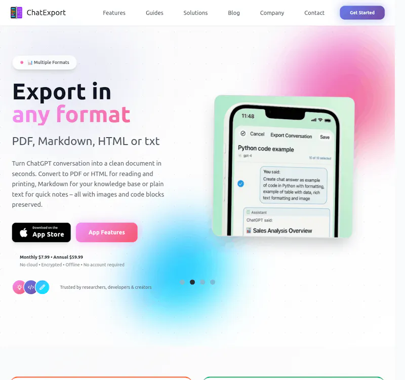 ChatExport 1.1.1 screenshot 1