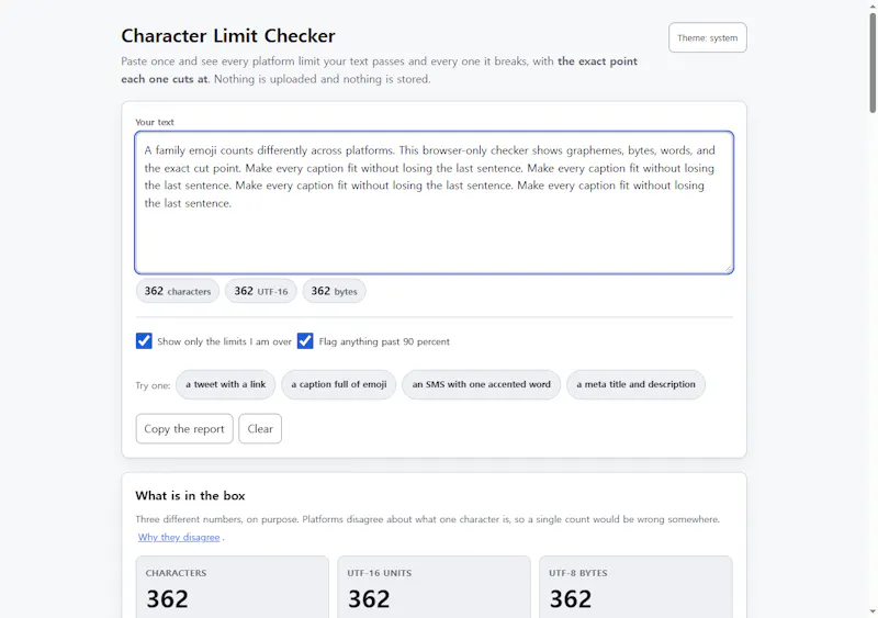 Character Limit Checker screenshot 3