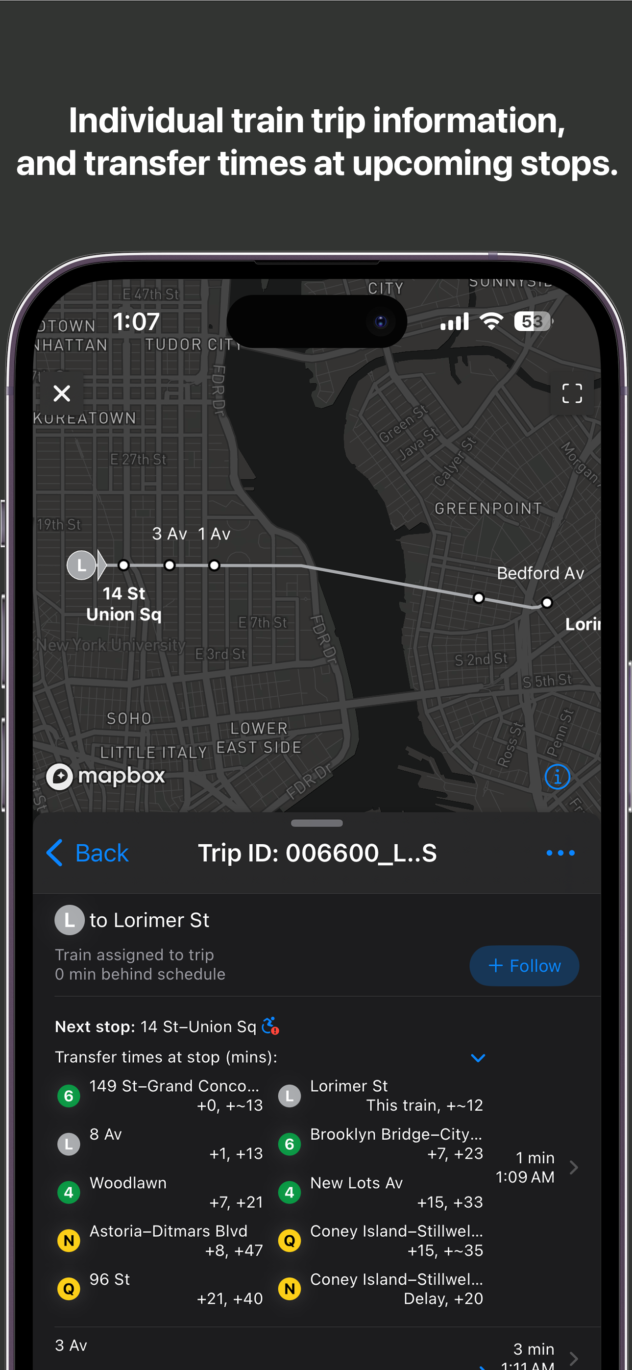 Media Aplikasi iOS hujung minggu - Peta kereta bawah tanah masa nyata untuk NYC 5