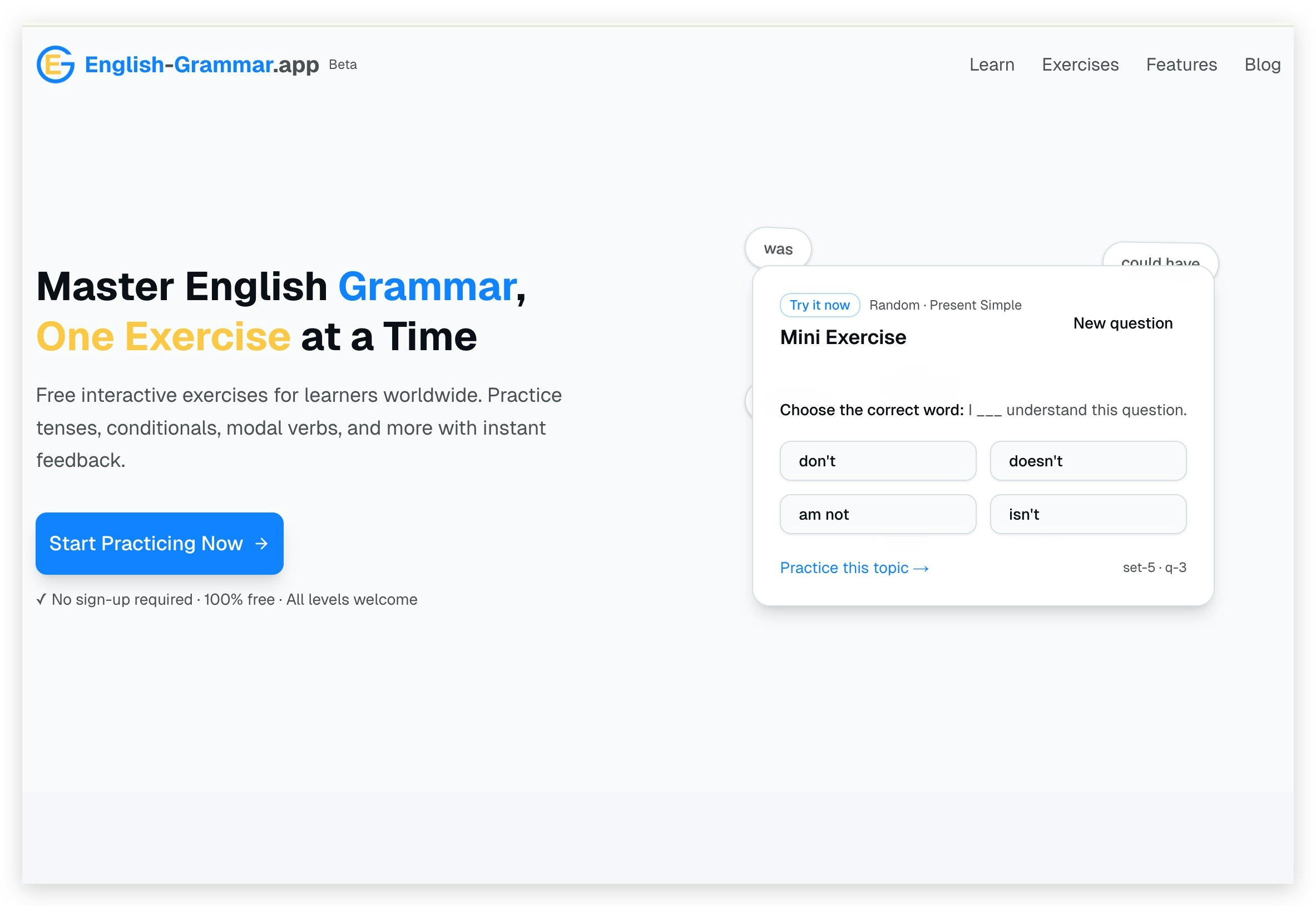 English Grammar App gallery image