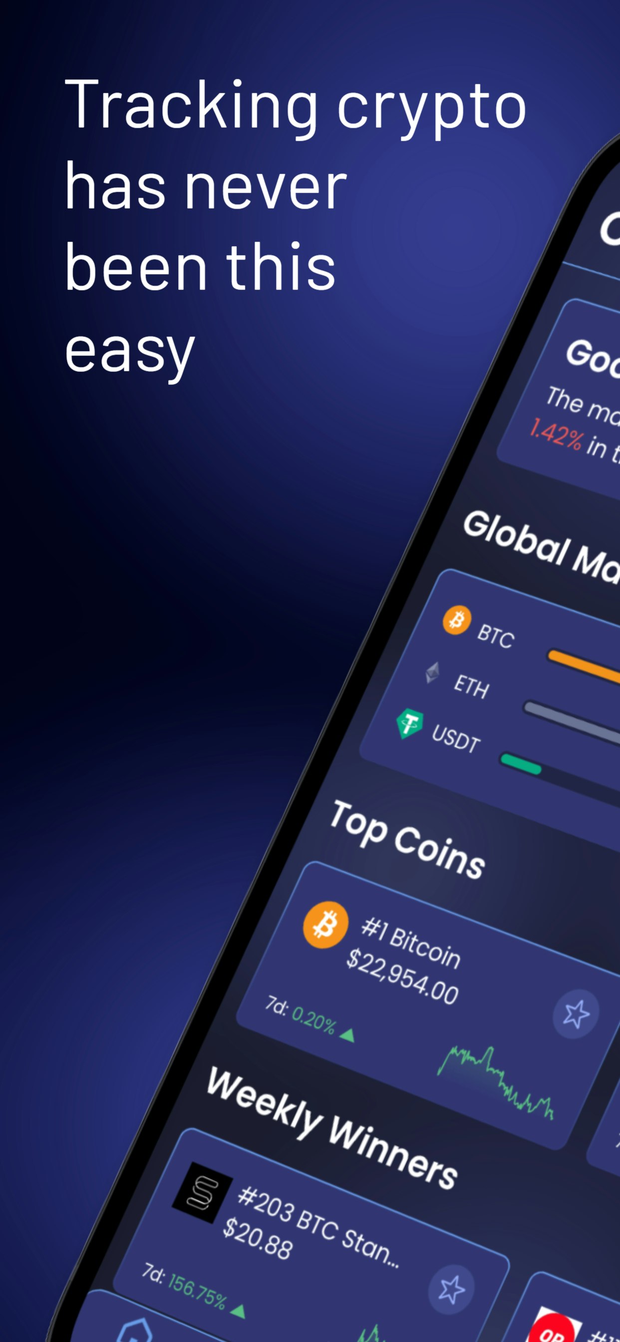 Tesadüf bir şekilde - Herkes için kripto para birimi izleyicisi iOS/Android medya 1