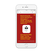 Free McDonald's burger! gallery image