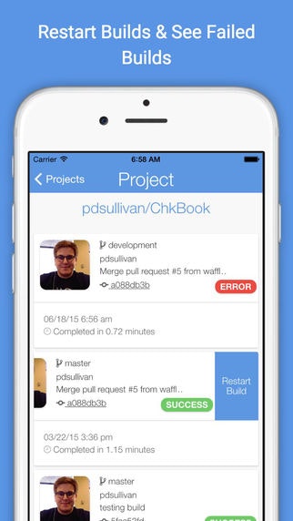 Codeship iOS App gallery image