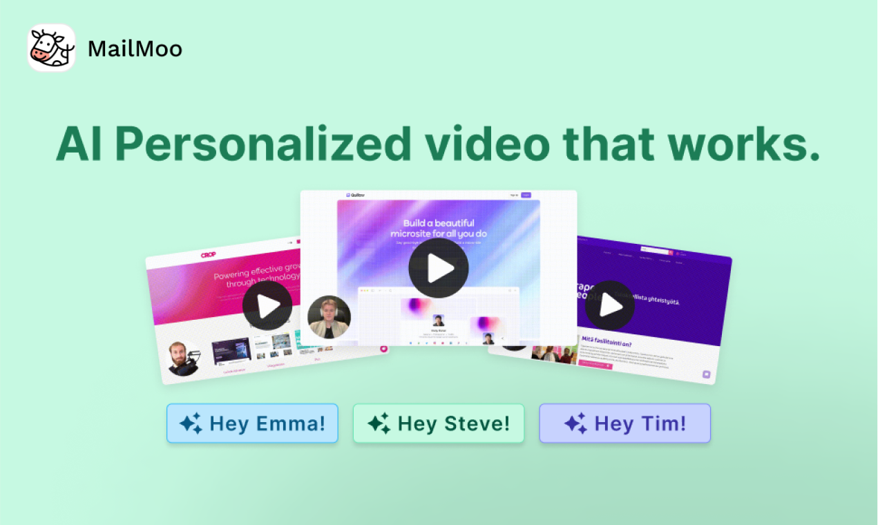 startuptile MailMoo-AI personalized video for cold outreach that works