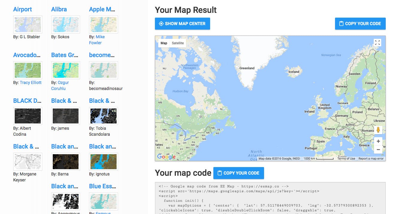 EZ Map - The easiest way to generate Google Maps for your own sites ...