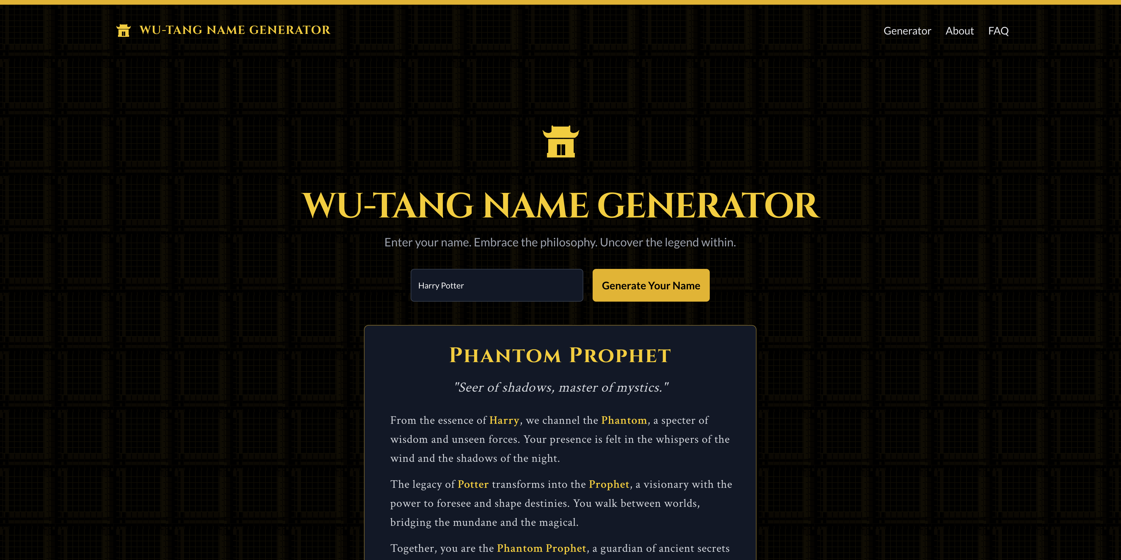 Générateur de noms Wu-Tang media 1