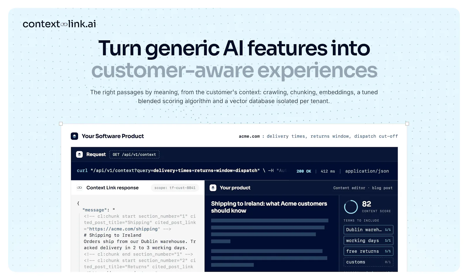 Context Link RAG API screenshot 2