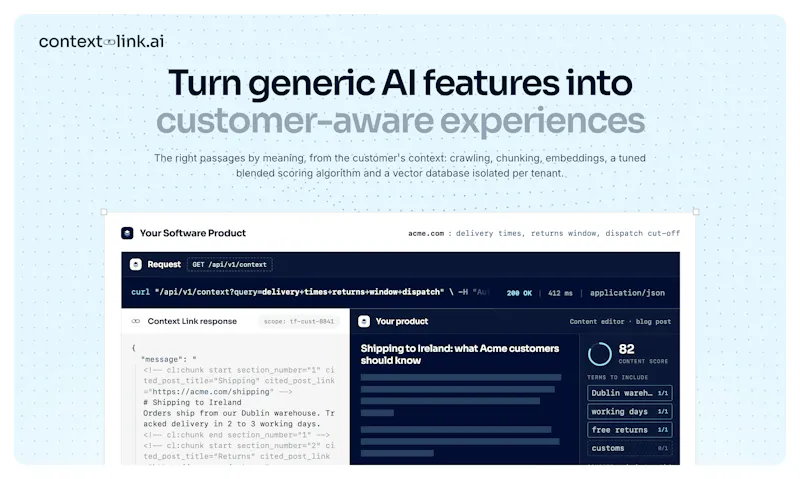 Context Link RAG API screenshot 2
