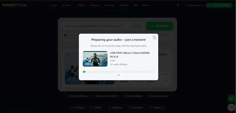 YouTubeToMP3X screenshot 2