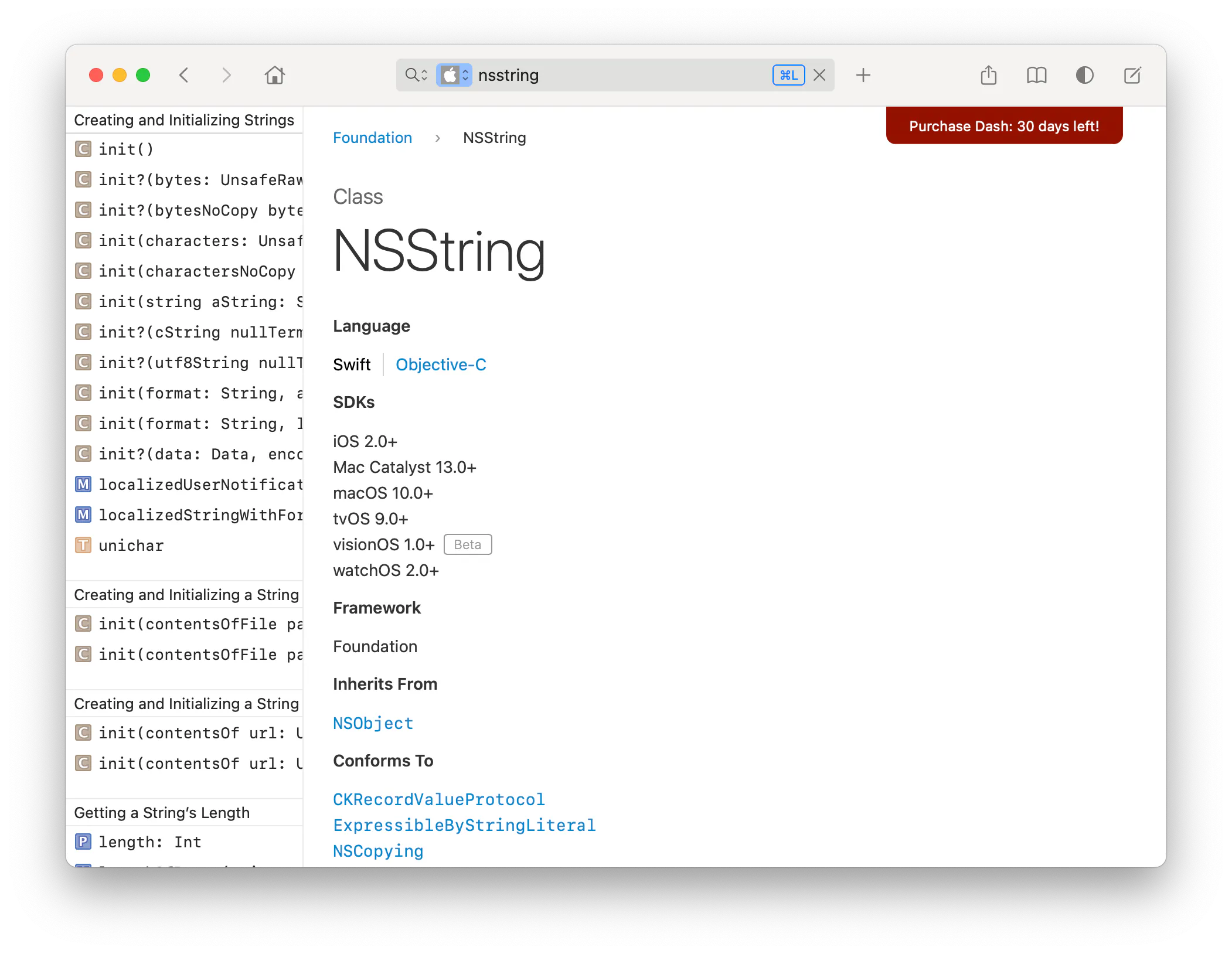Dash: The documentation browser for 150+ APIs | Product Hunt