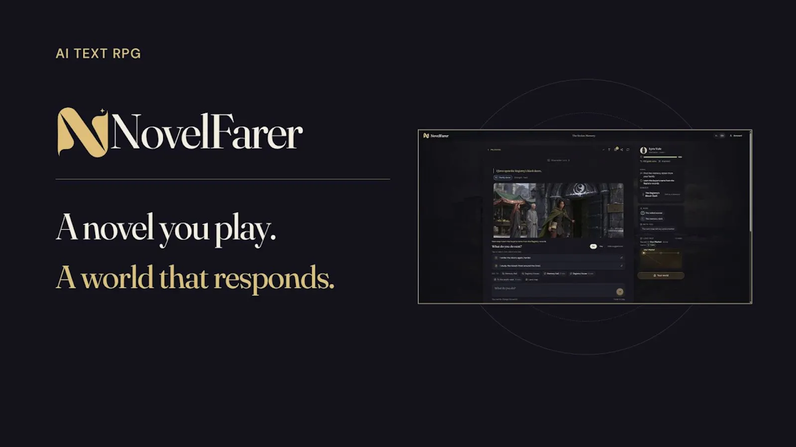 NovelFarer | text RPG screenshot 2 (video preview)
