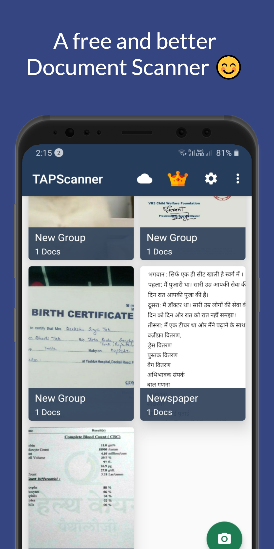 Scanne - Create Searchable PDF from Pics gallery image