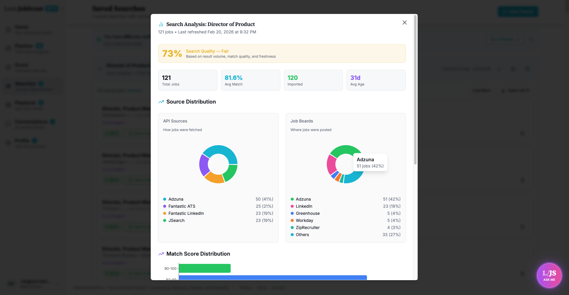 Last/JobScout - Screenshot 3 showing product features and functionality