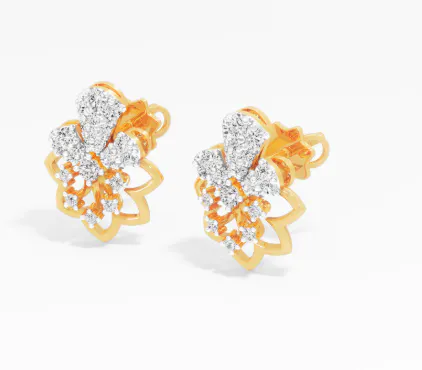 Lotus Cluster Stud Earrings gallery image