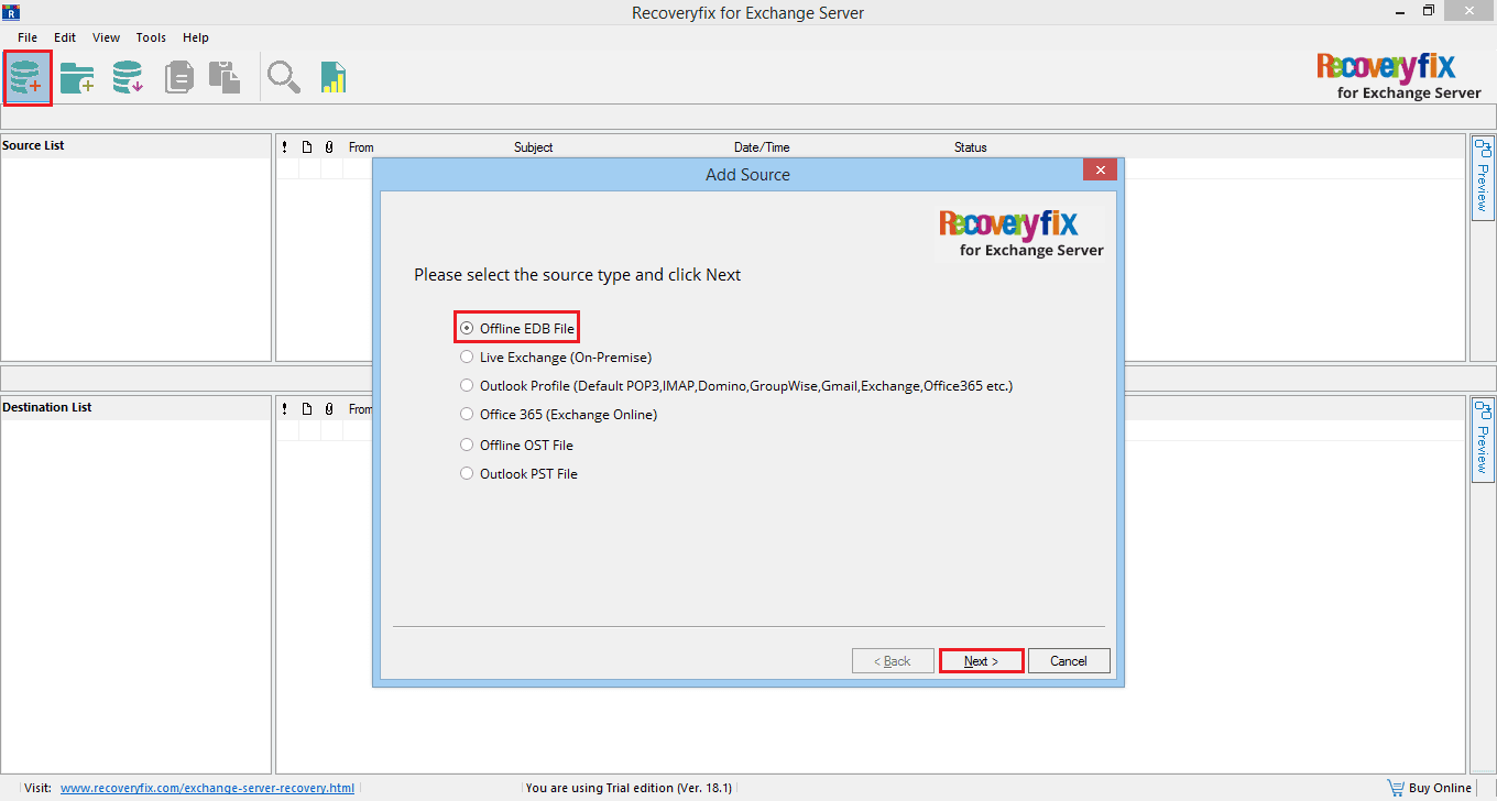 Media Pemulihanfix untuk pelayan pertukaran - Exchange Server Recovery oleh RecoveryFix 2