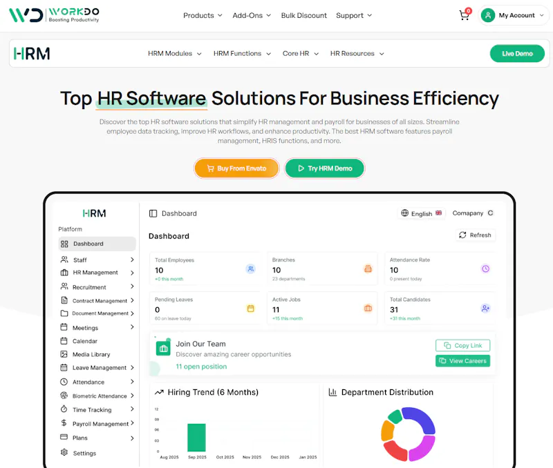 HRM SaaS screenshot 1