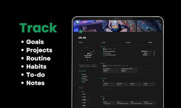 Оптимизированный подход к повседневной жизни с панелью управления Life OS в Notion