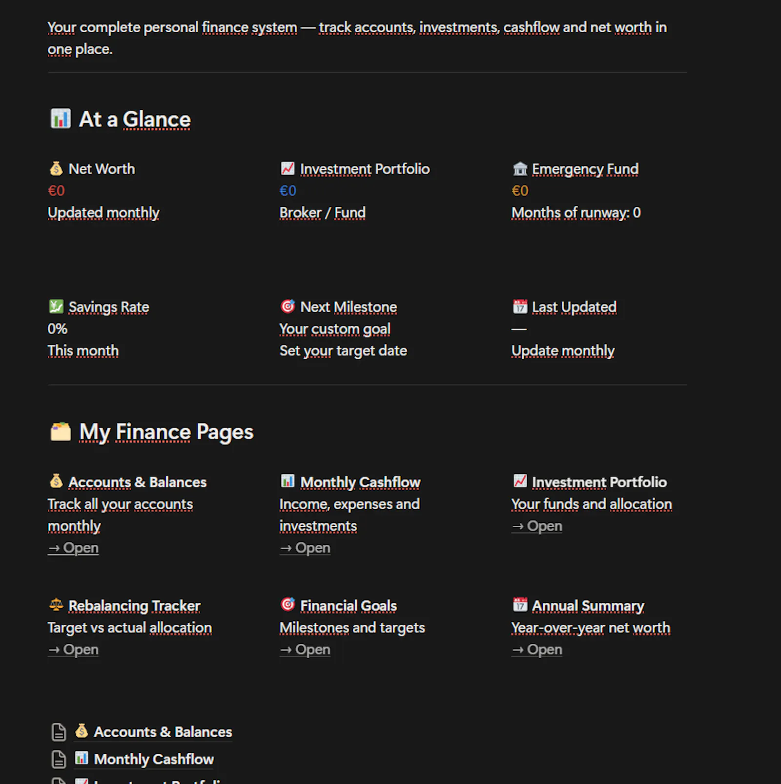 Personal Finance Tracker Notion screenshot 4